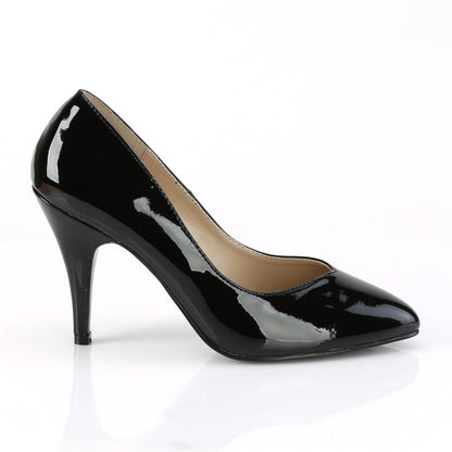 DREAM-420W Pleaser Pink Label Black 4 Inch Fetish Wide Heels