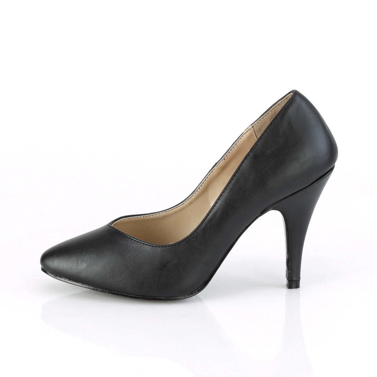 DREAM-420W Pleaser Pink Label Black 4 Inch Sexy Wide High Heels