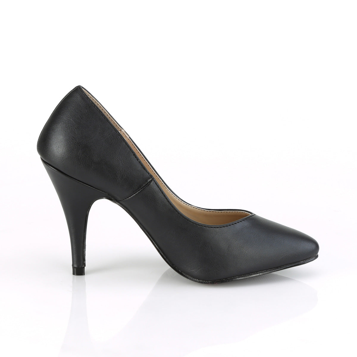 DREAM-420W Pleaser Pink Label Black 4 Inch Sexy Wide High Heels