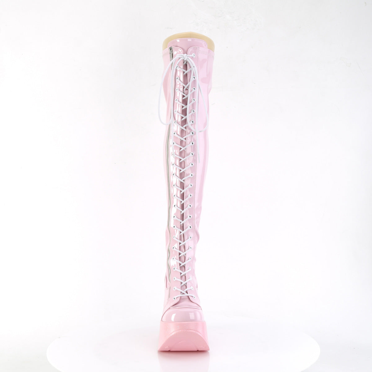 DYNAMITE-300 Demonia Cult Baby Pink Alternative Women's Over-the-Knee Boots