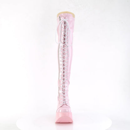 DYNAMITE-300 Demonia Cult Baby Pink Alternative Women's Over-the-Knee Boots