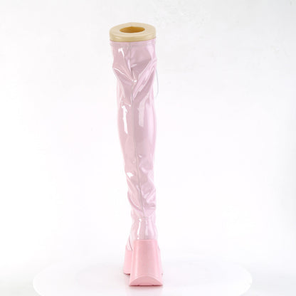 DYNAMITE-300 Demonia Cult Baby Pink Alternative Women's Over-the-Knee Boots
