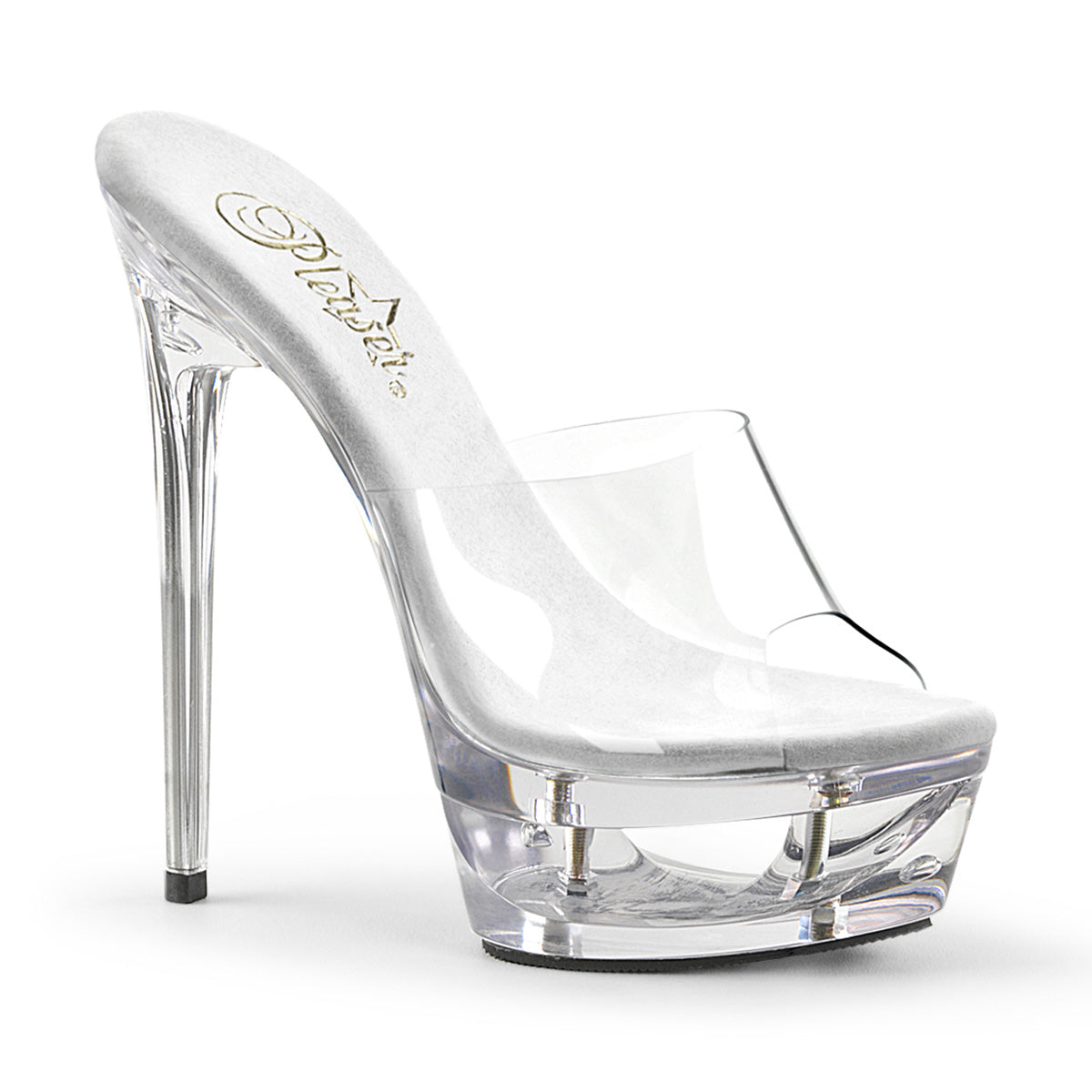 ECLIPSE-601 Pleaser 6.5" Heel Clear  Stripper Platforms High Heels