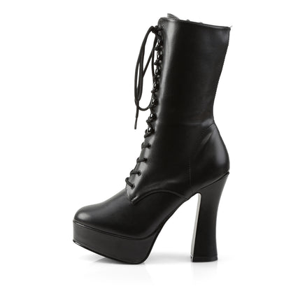 Pleaser ELECTRA-1020 Black Platform Ankle Boots - 5 Inch Heels