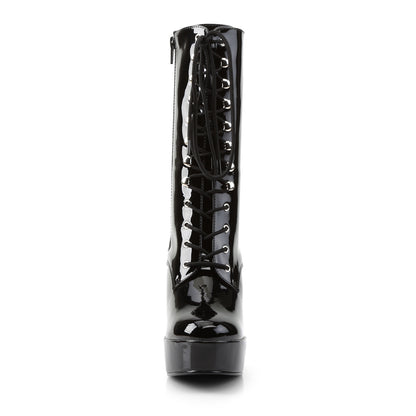 Pleaser ELECTRA-1020 Black Platform Ankle Boots - 5 Inch Heels