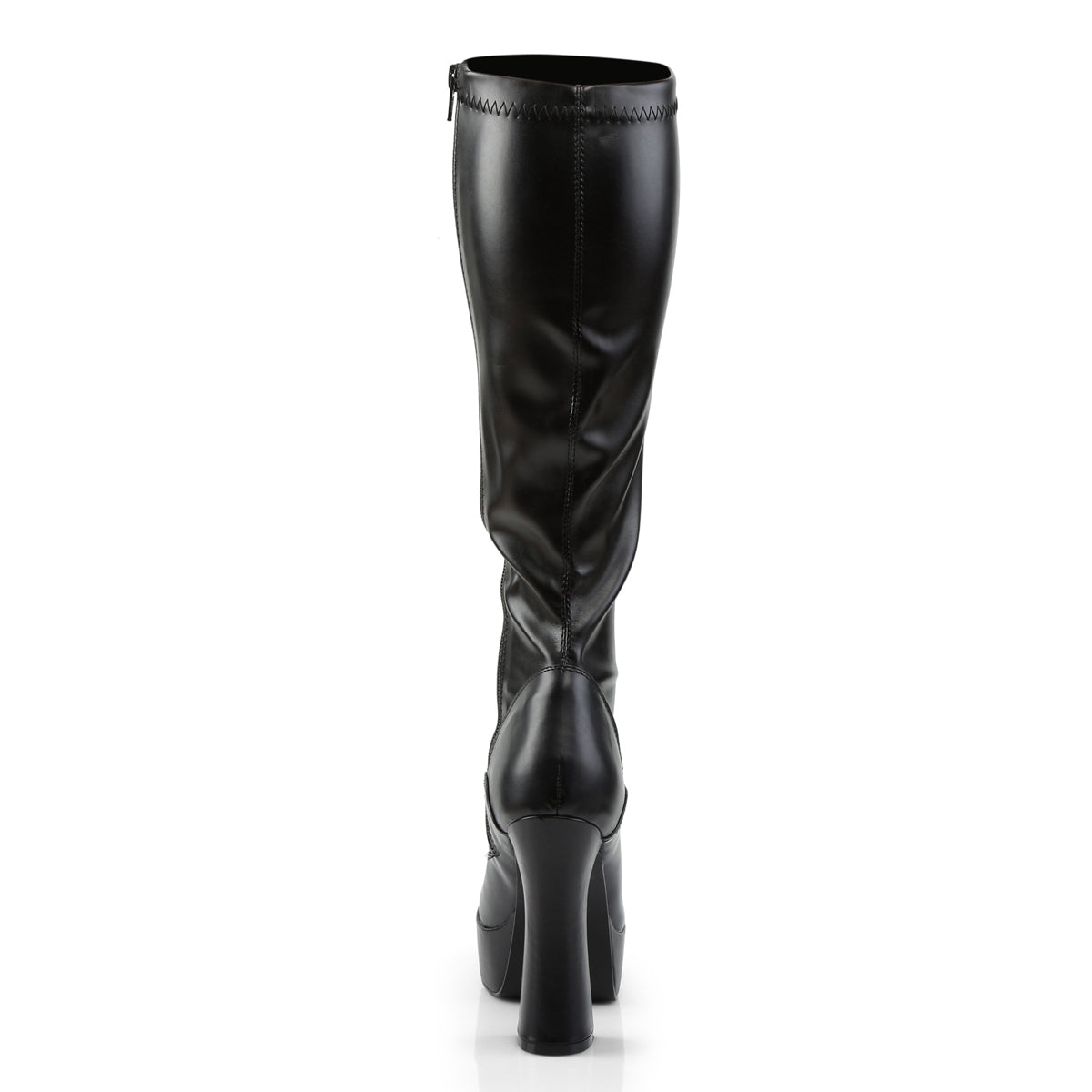 Pleaser ELECTRA-2000Z Black Platform Knee High Boots - 5 Inch Heels