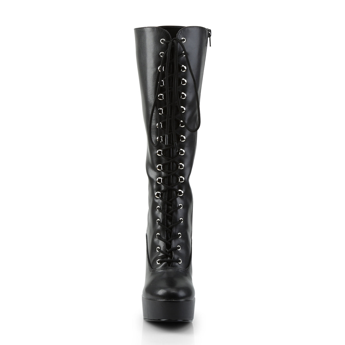 Pleaser ELECTRA-2020 Black Platform Knee High Boots - 5 Inch Heels