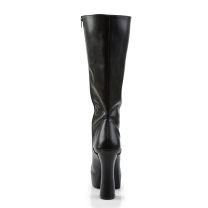 Pleaser ELECTRA-2020 Black Platform Knee High Boots - 5 Inch Heels