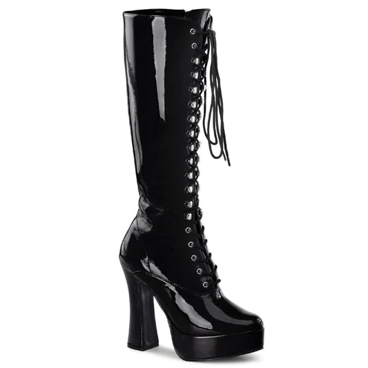 ELECTRA-2020 5 Inch Heel Black Patent  Stripper Platforms High Heels