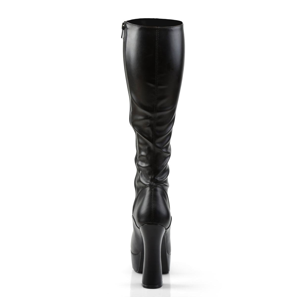 Pleaser ELECTRA-2023 Black Platform Knee High Boots - 5 Inch Heels
