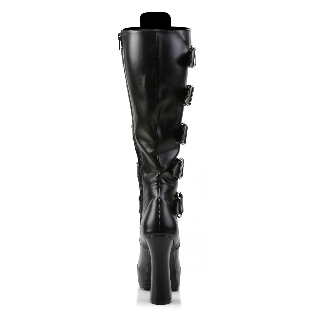 Pleaser ELECTRA-2042 Black Platform Knee High Boots - 5 Inch Heels
