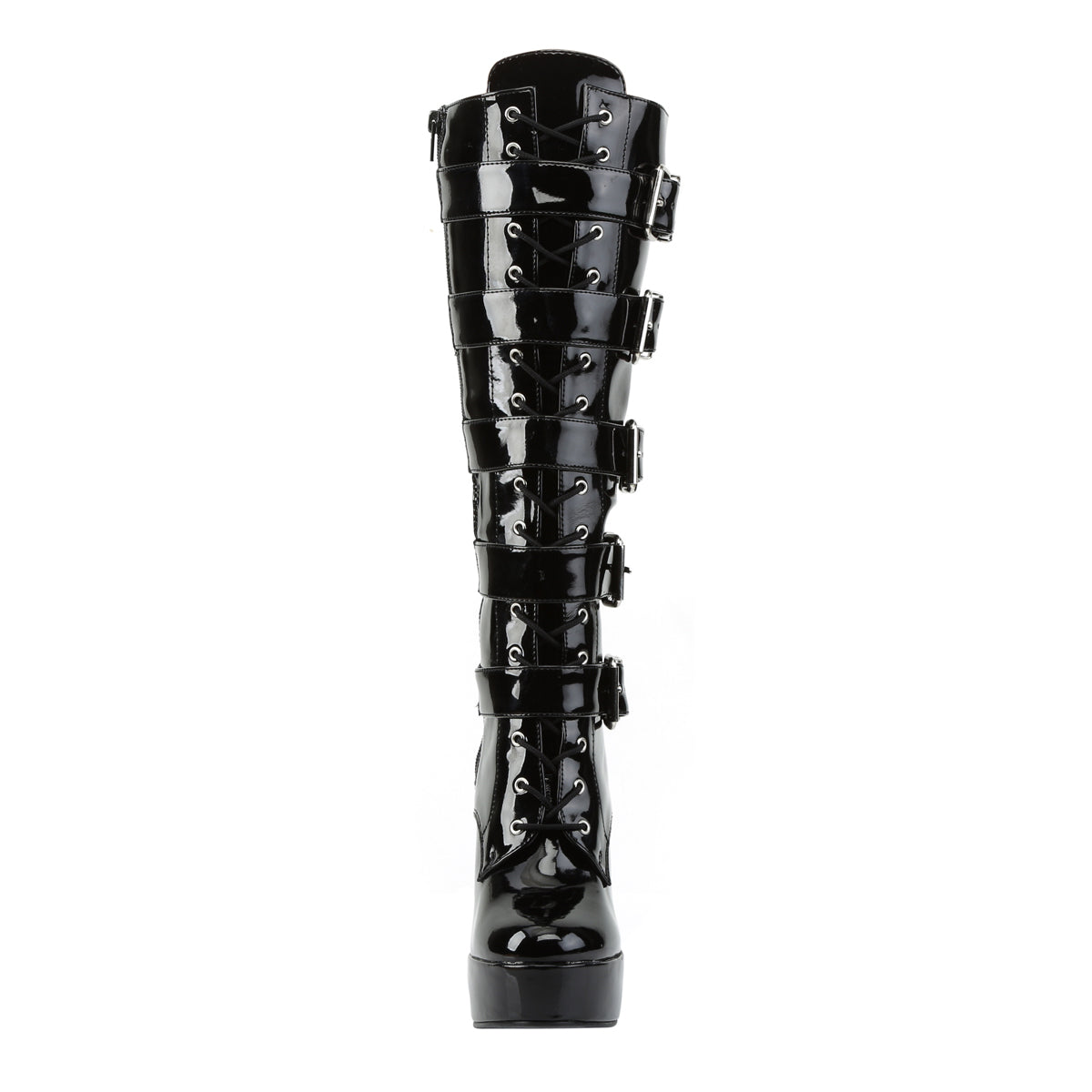 ELECTRA-2042 Pleaser Black 5 Inch Sexy Gogo Knee High Boots