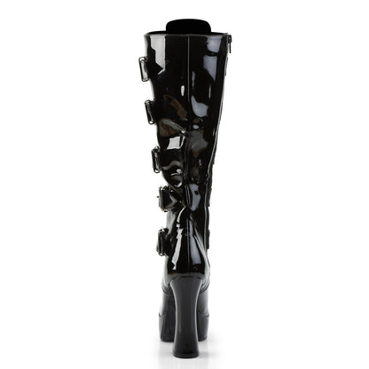 electra 2023 pleaser sexy shoes 5 inch stack heel with 1 1 2 inch platforms boots black platform boots