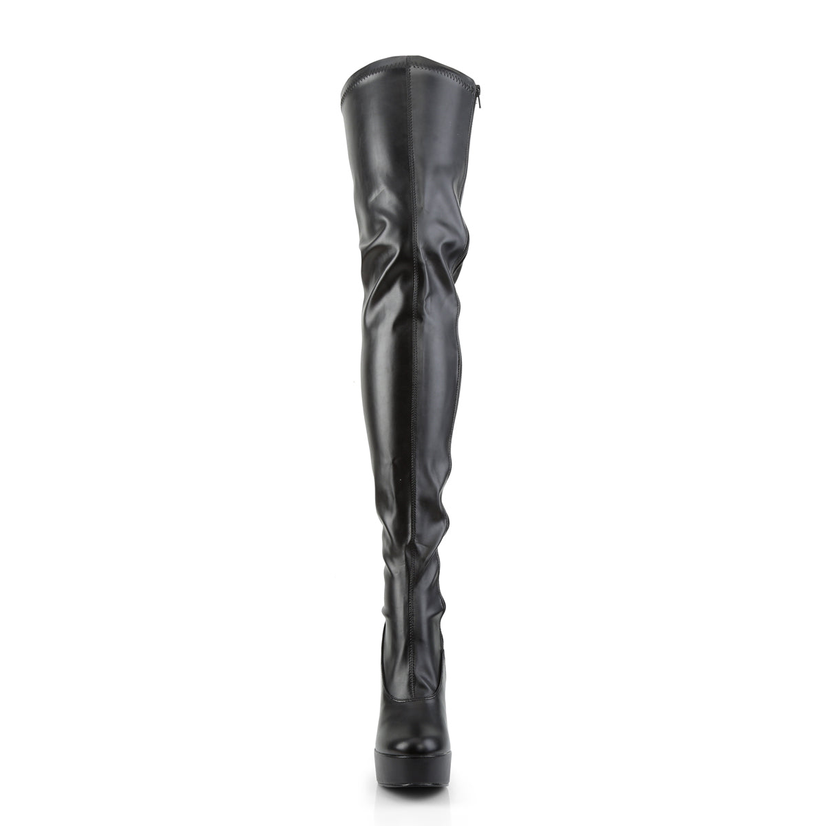 Pleaser ELECTRA-3000Z Black Platform Thigh High Boots - 5 Inch Heels