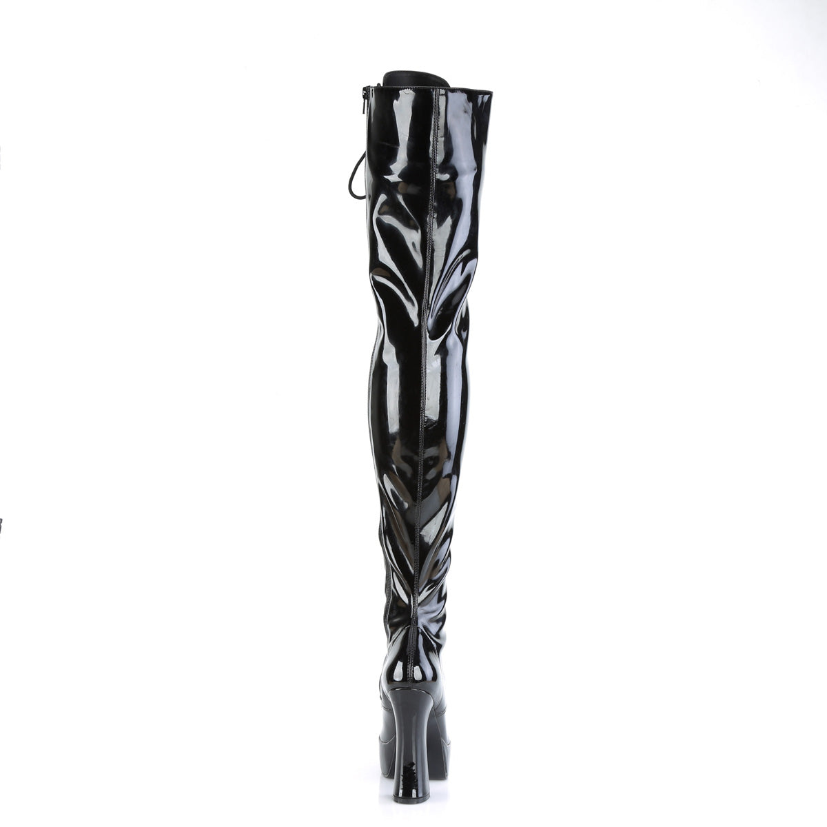 ELECTRA-3023 Pleaser Black Patent 5 Inch Platform Gogo Thigh Boots