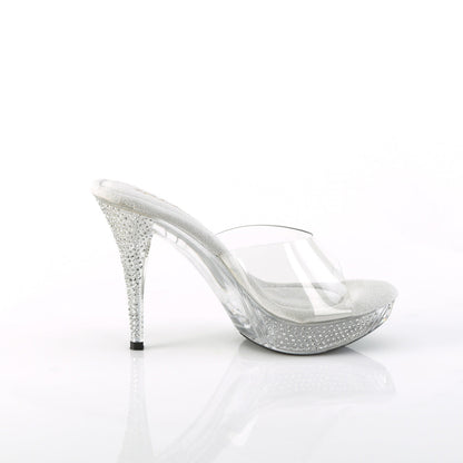ELEGANT-401 Fabulicious Clear 4.5 Inch Posing Shoes