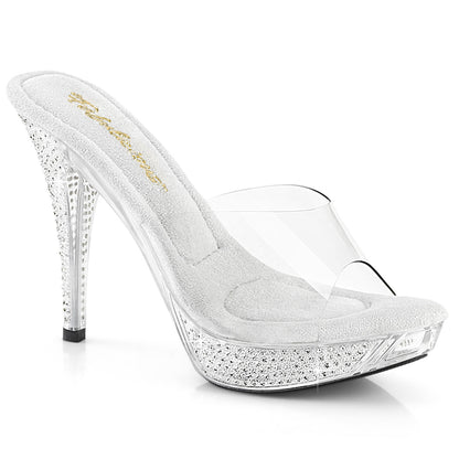ELEGANT-401 Fabulicious Clear 4.5 Inch Posing Shoes