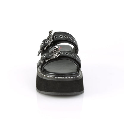EMILY-100 Demonia Cult Black Alternative Women's Sandals