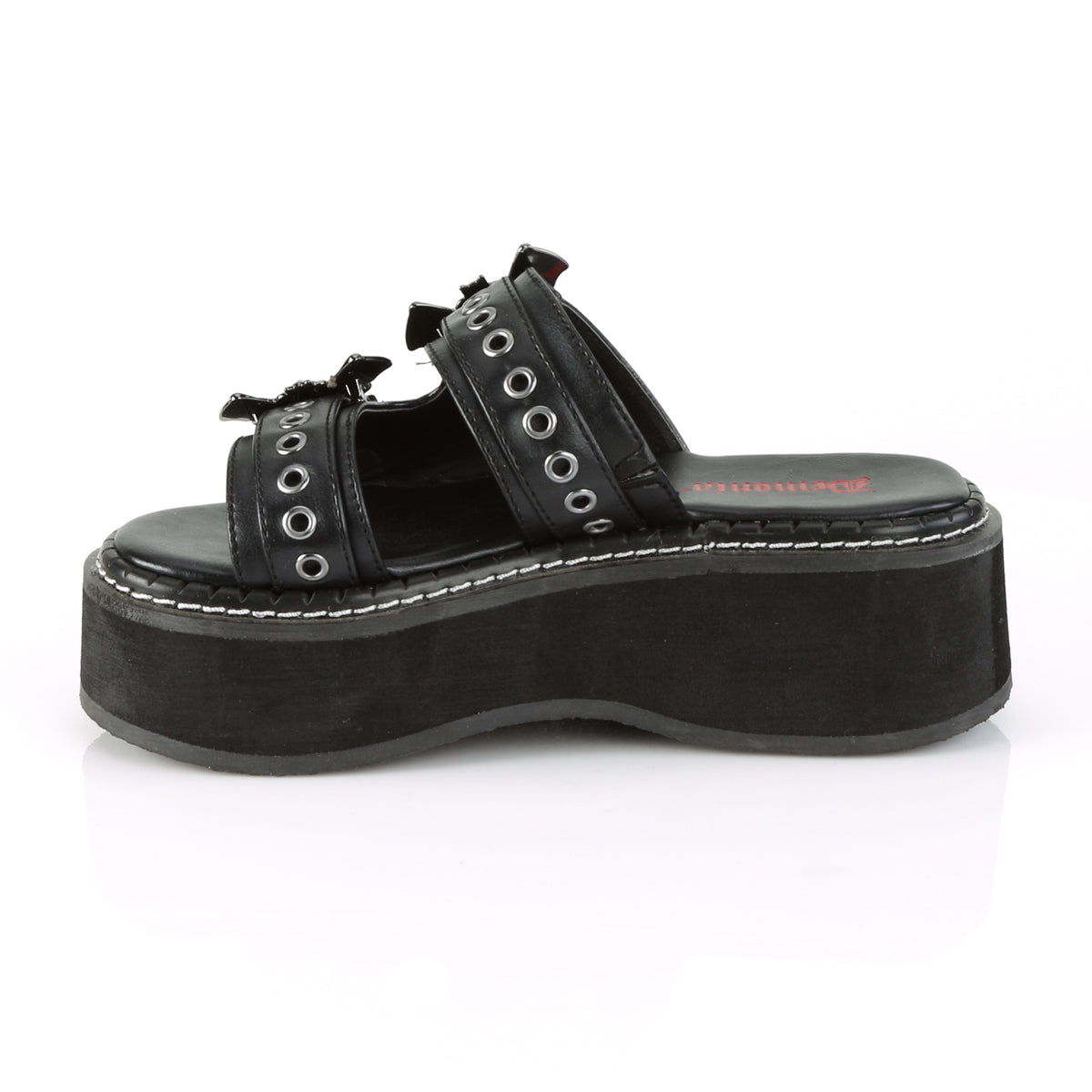 EMILY-100 Demonia Cult Black Alternative Women's Sandals