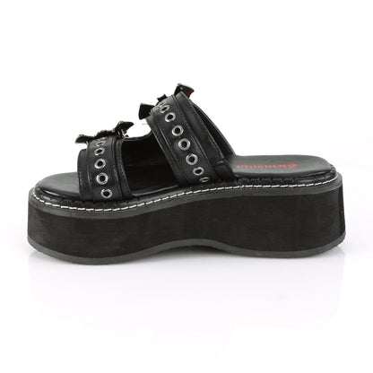 EMILY-100 Demonia Cult Black Alternative Women's Sandals