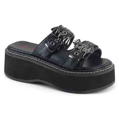 EMILY-100 Demonia Cult Black Alternative Women's Sandals
