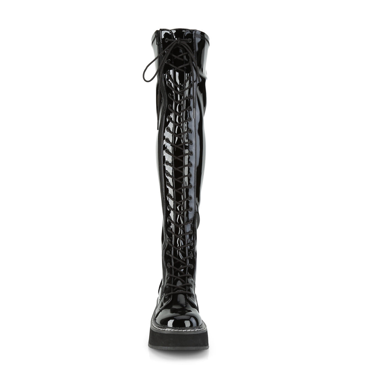 EMILY-375 Demonia Cult Black Alternative Women's Over-the-Knee Boots