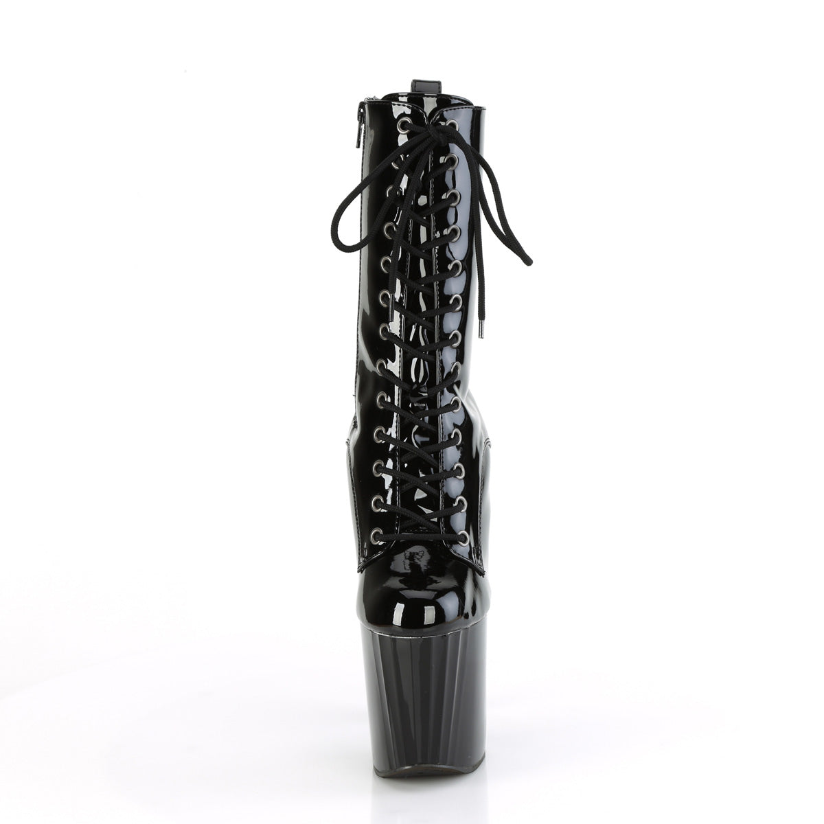 ENCHANT-1040 Pleaser Black 8 Inch Exotic Dancer Ankle Boots