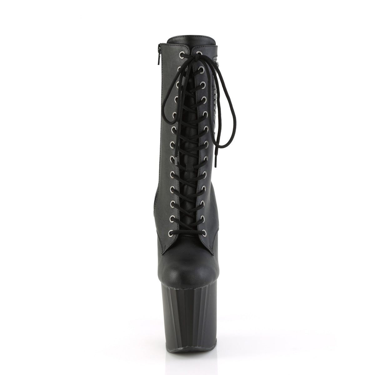 ENCHANT-1040PK Pleaser Black 8 Inch Platform Kinky Ankle Boots
