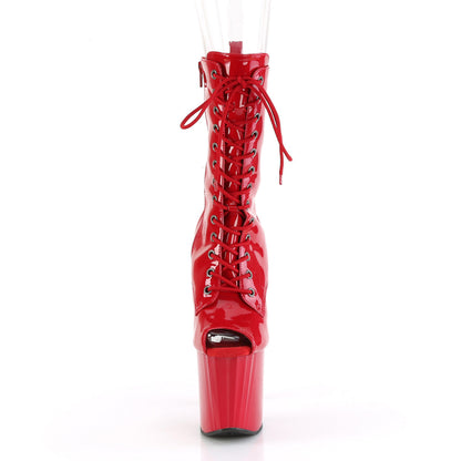 ENCHANT-1041 Pleaser Red 8 Inch Pole Dance Ankle Boots