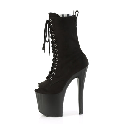 ENCHANT-1041FS Pleaser Black 8 Inch Exotic Dance Ankle Boots