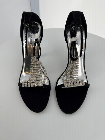 ENCHANT-46 Pleaser Blk PU High Heel Alternative Footwear Discontinued Sale Stock