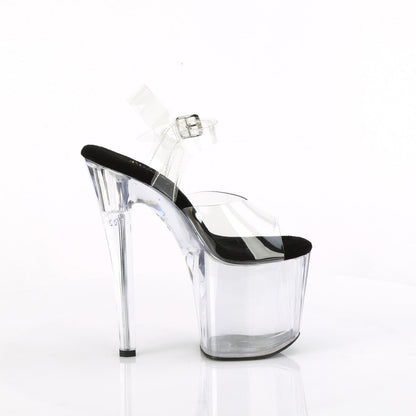 ENCHANT-708 Pleaser Transparent Clr-Black/Clr Platforms (Exotic Dancing)