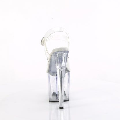 Pleaser ENCHANT-708 Clear Platform Sandals - 8 Inch Heels
