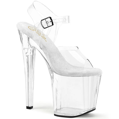 Pleaser ENCHANT-708 Clear Platform Sandals - 8 Inch Heels