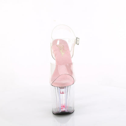 ENCHANT-708AQUA-03 Pleaser Clear Pink 8 Inch Pole Dance Ankle Boots