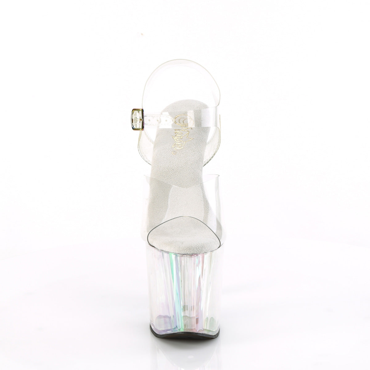 ENCHANT-708HT Pleaser Holographic Tinted 8 Inch Pole Dance Ankle Boots
