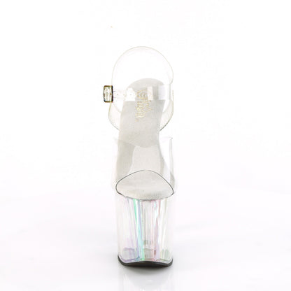 ENCHANT-708HT Pleaser Holographic Tinted 8 Inch Pole Dance Ankle Boots