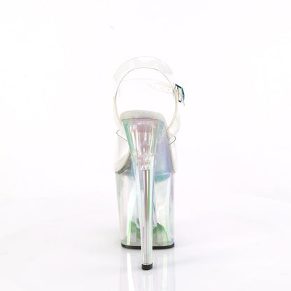 ENCHANT-708HT Pleaser Holographic Tinted 8 Inch Pole Dance Ankle Boots