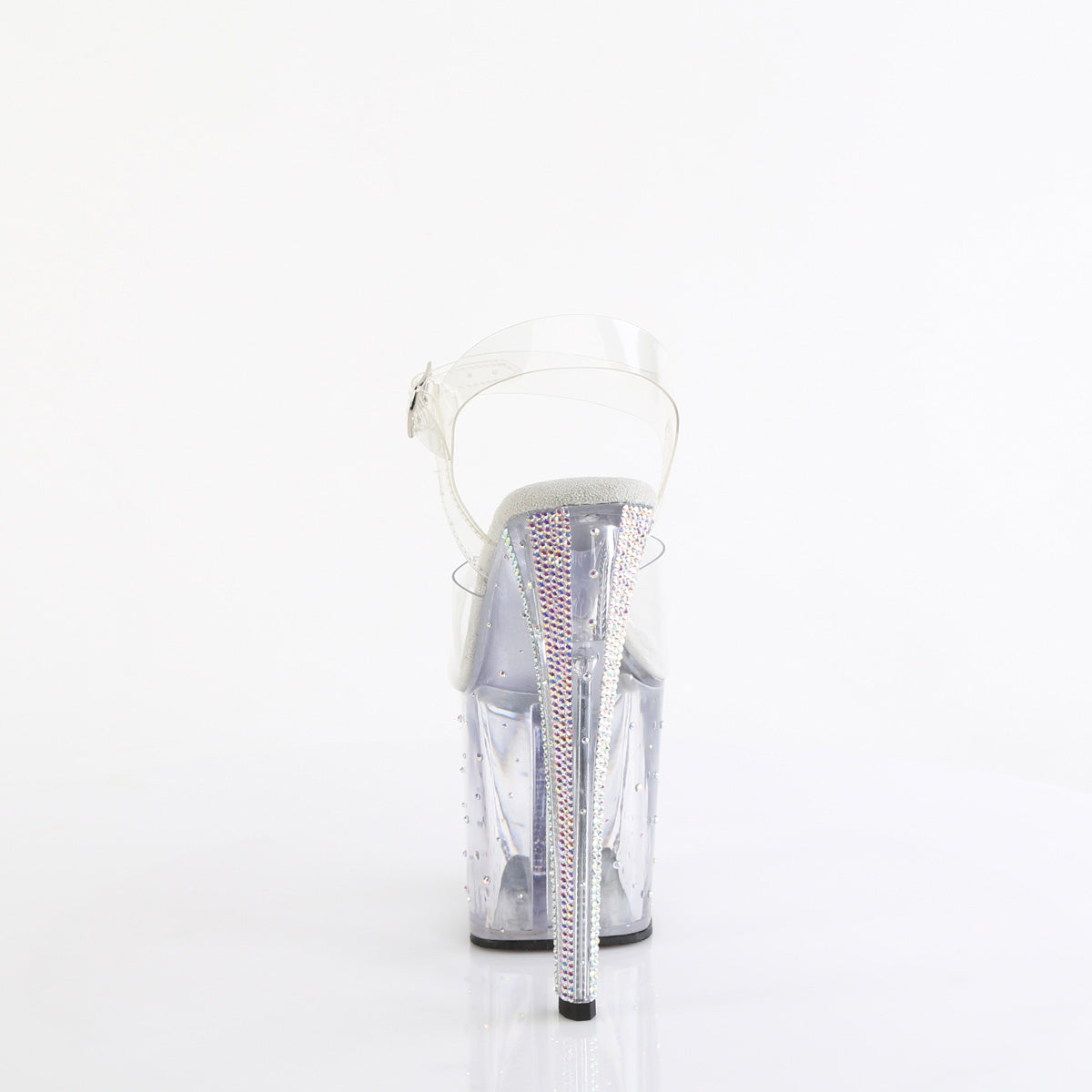 ENCHANT-708RS-01 Pleaser Clear 8 Inch Exotic Dancing Ankle Boots