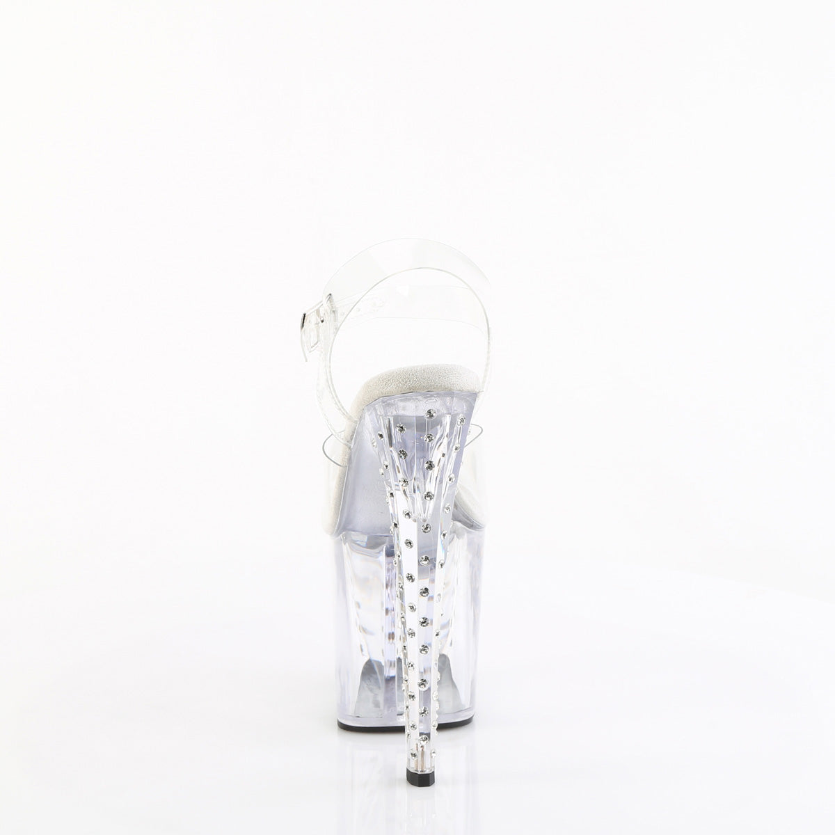 ENCHANT-708RS Pleaser Clear 8 Inch Pole Dancer Ankle Boots