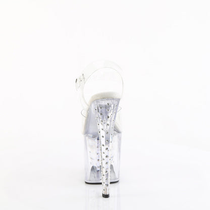 ENCHANT-708RS Pleaser Clear 8 Inch Pole Dancer Ankle Boots