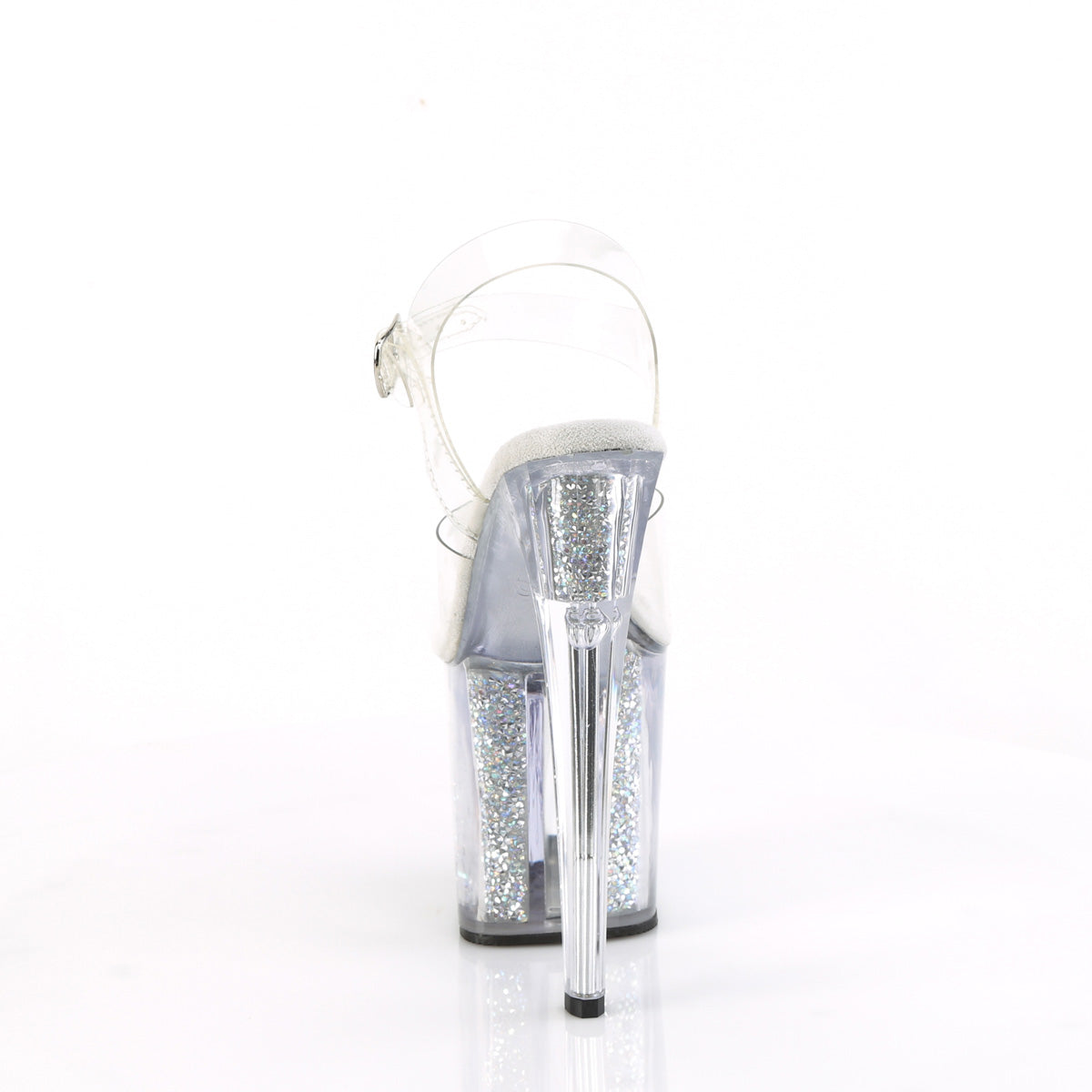 ENCHANT-708RSI Pleaser Clear Bling 8 Inch Pole Dancing Ankle Boots