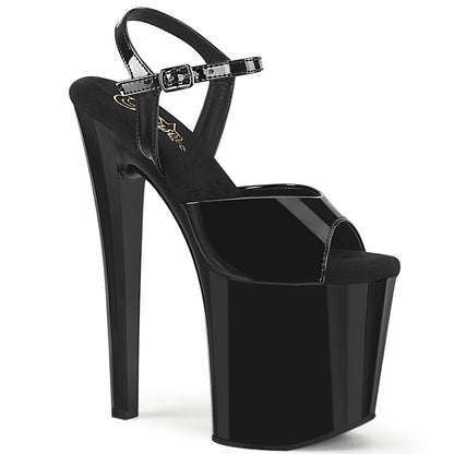 Pleaser ENCHANT-709 Black Platform Sandals - 8 Inch Heels