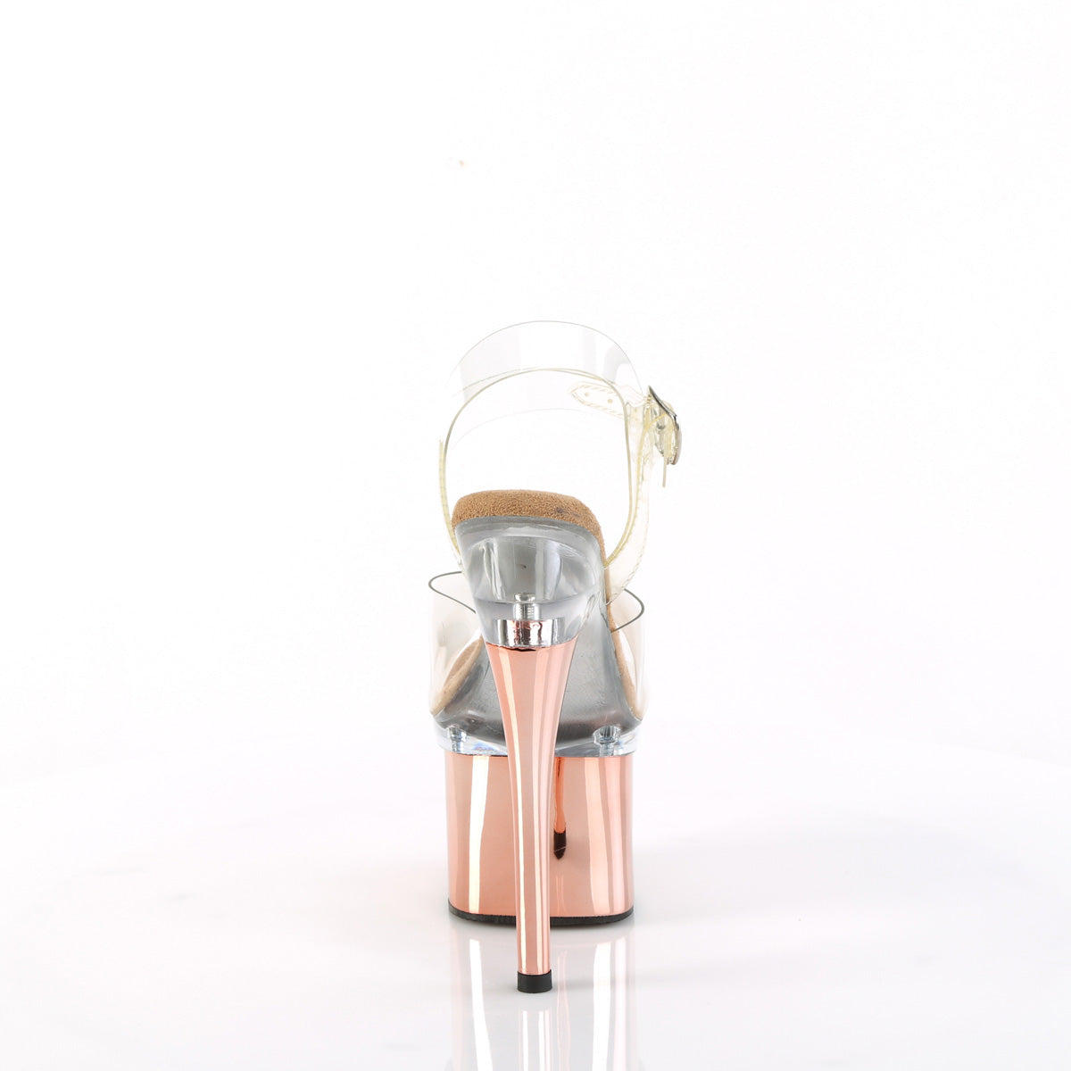 ESTEEM-708 Pleaser Rose Gold 7 Inch Pole Heels Platform Shoes