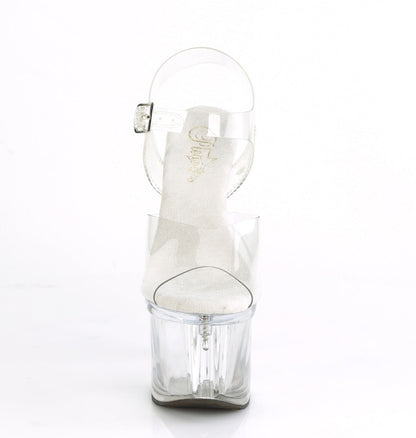 ESTEEM-708 Pleaser Clear 7 Inch Pole Dancing Platform Shoes
