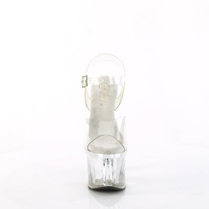 ESTEEM-708 Pleaser 7 Inch Clear Perspex Pole Dancing Heels