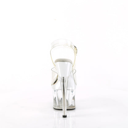ESTEEM-708 Pleaser 7 Inch Clear Perspex Pole Dancing Heels