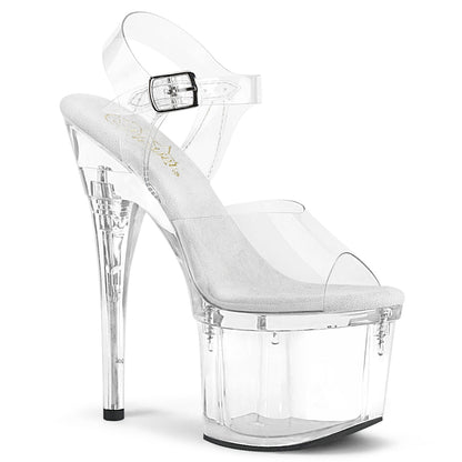 ESTEEM-708 Pleaser Clear 7 Inch Pole Dancing Platform Shoes