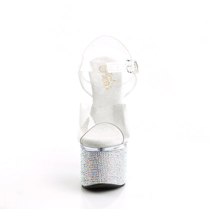 ESTEEM-708DM Pleaser Clear Bling 7 Inch Strippers Platform Shoes