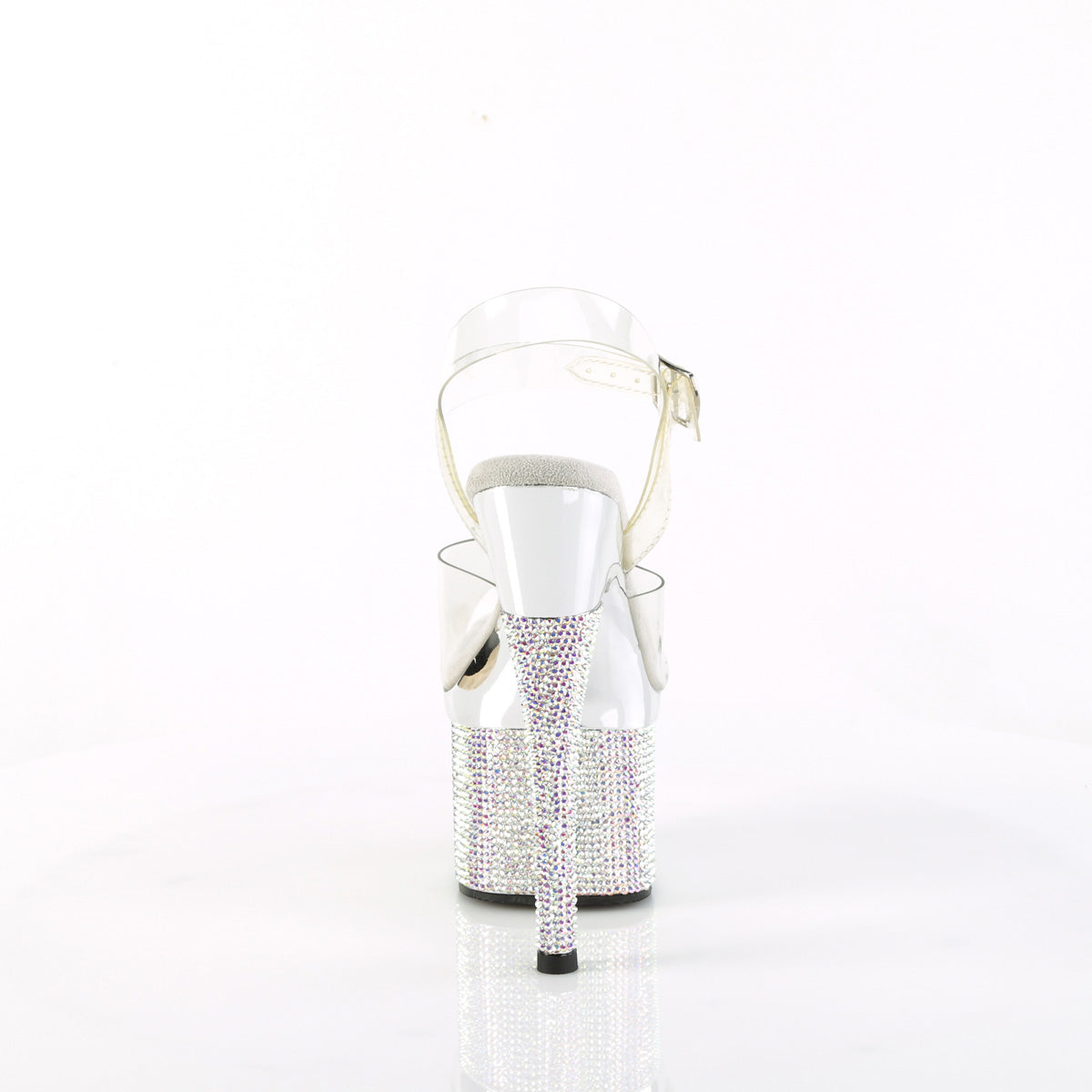 ESTEEM-708DM Pleaser Silver Chrome 7 Inch Glamour Models Platform Shoes